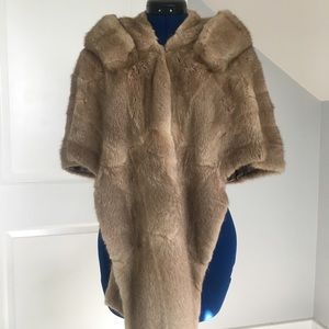 Vintage Fur Stole, Satin Lined